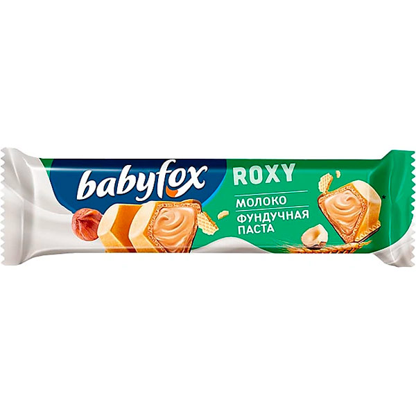 Батончик Baby Fox Roxy вафельный молоко-фундук 18г