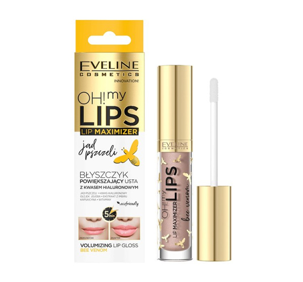 Блеск для увеличения губ Eveline Oh! My Lips 4,5мл Пчелиный яд