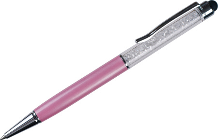 Ручка шариковая с поворотным механизмом синяя 1,0мм "Crystal" наконечник для сенсорных экранов