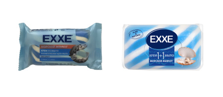 Крем-мыло Exxe 1+1 Морской жемчуг 1шт*80-90г синее (У-36)